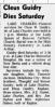 Obituary of Cleus William Guidry