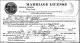 Marriage License of Alva Morris Wright and Mary Theodosia Swain