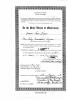 Marriage License of James Lay Fryer and Lady Maraline Hodgkiss