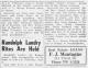 Obituary of Randolph Landry