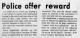 Police offer reward