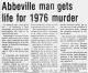 Abbeville man gets life for 1976 murder