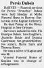 Obituary of Pervis 'Frenchie' Dubois