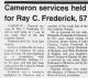 Obituary of Ray Cleophia Frederick