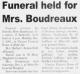 Death Notice of Dorothy Rose LeBlanc Boudreaux