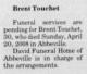 Death Notice of Brent Jude Touchet
