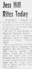 Obituary of Jesse Elmer 'Jess' Hill