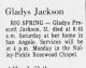 Death Notice of Gladys Virginia Burr Prescott Jackson