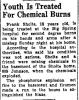 Youth Is Treated For Chemical Burns
