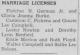 Marriage License Announcement of Fletcher Napoleon German, Jr. and Gloria Jeanne Burke