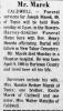 Obituary of Joseph Marek