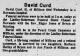 Obituary of King David 'Dave' Curd