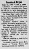 Obituary of Frances Anna 'Fannie' Luksa Drgac