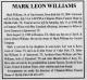Obituary of Mark Leon Williams