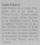 Death Notice of Sadie Lavern Little Kubena