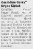Death Notice of Geraldine Lydia 'Gerry' Drgac Siptak Death Notice of Geraldine Lydia 'Gerry' Drgac Siptak