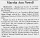 Obituary of Marsha Ann Nowell