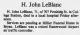 Death Notice of Howard John LeBlanc
