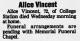 Death Notice of Alice Marie Plsek Vincent