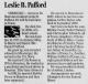 Obituary of Leslie Bryant Pafford Obituary of Leslie Bryant Pafford