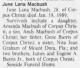 Obituary of June Lanai Burris Macbush