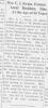 Obituary of Mary Jane Crow Swain