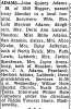 Obituary of John Quincy Adams