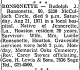 Obituary of Rudolph Junius Ronsonette