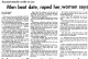 Men beat date, raped her, woman says Men beat date, raped her, woman says