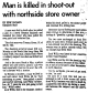 Man is killed in shoot-out with northside store owner - Thomas Nathaniel 'Tommy' Greer