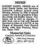 Obituary of Saegen Daniel Deeke