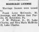 Marriage License Announcement of James Washington Philmon, Jr. and Nina Marie McBride Marriage License Announcement of James Washington Philmon, Jr. and Nina Marie McBride