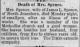 Death Notice of Hester Annie Crow Spence Death Notice of Hester Annie Crow Spence