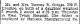 Birth Announcement of Cynthia Dianne Griggs