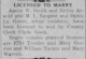 Marriage Announcement of Melford Lyndon Sargent and Ophie Lee Greer