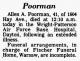 Death Notice of Allen Archie Poorman