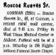 Death Notice of Roscoe Reeves, Sr.