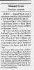 Obituary of Donald Wade Crow