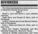 Divorce Announcement of Roy Nathaniel Vincent, Sr. and Marie Ann Fenstermacher Vincent