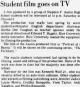 Student film goes on TV