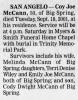 Obituary of Coy Joe McCann
