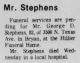 Death Notice of George Davis Stephens