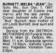 Obituary of Melba Jean Crowe  Burnett