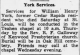 Obituary of William Henry York