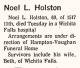 Obituary of Noel Lester Holston