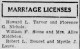 Marriage License Announcement of Robert Lee Doucet and Myrtle Josephine Lauve