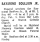 Obituary of Raymond Bouillon, Jr.