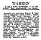 Obituary of Laura Ann Warren