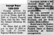 Obituary of George Anthony Major