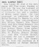 Obituary of Adam Ave 'Aba' Lopez Obituary of Adam Ave 'Aba' Lopez